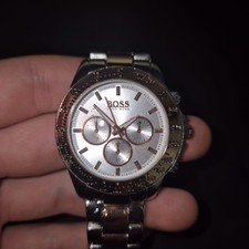 Hugo Boss Rose Gold Silver Unisex Watch Dialed Removable Links Men And Women