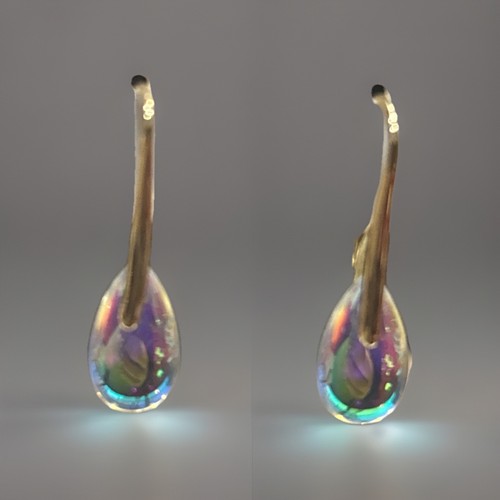 Czech glass teardrop earrings - teardrop,