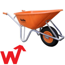 Belle Warrior Heavy Duty Wheelbarrow | Puncture Proof FLEX PRO | 100L Tray
