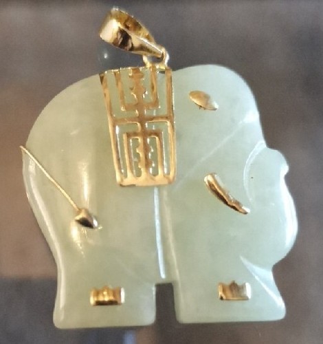 Vintage jade elephant hallmark - vintage,