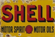 Shell Motor Oil Retro Metal