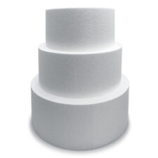Cake Dummies 8 Inch Deep Round Sizes 3 - 12 Inch Polystyrene Dummy Cakes