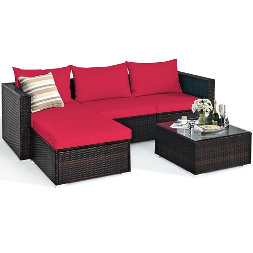 5pcs patio rattan furniture - 5pcs,