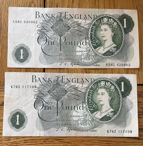 Bank england 1 notes j - 2,