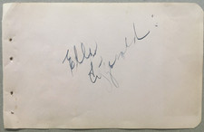 ELLA FITZGERALD, Queen Of Jazz/IRENE HERVEY, original signed autograph 6x4 page!