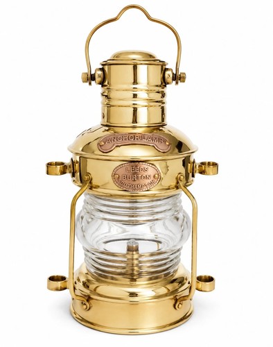 Brass anchor oil lamp nautical - anchor,