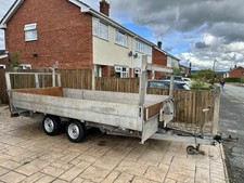 Tilting Flat Bed Galvanised Trailer with  Drop Down Removable Sides & Winch