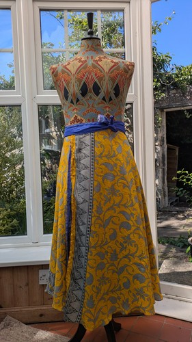Stunning boho sari wrap midaxi - boho,