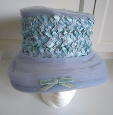 Vintage 1960's Blue Organza