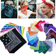 12 PACK OF PAISLEY BANDANAS HEAD WRAP SCARVES BANDANA MIXED COLOURS 100% COTTON