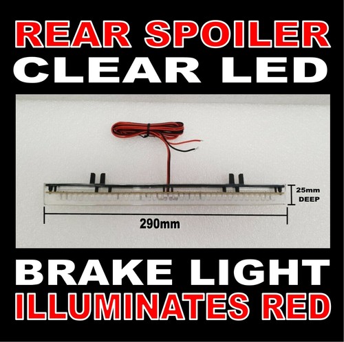 Rear spoiler clear red led - rear,