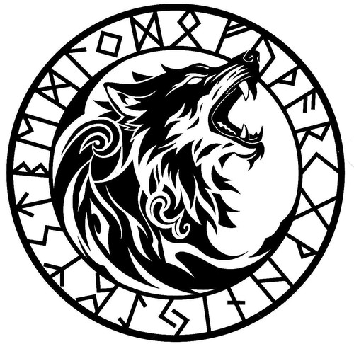 Large viking wolf - large,