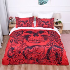 Red Skull Gothic Duvet Cover