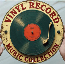 Vintage Vinyl Record Sign