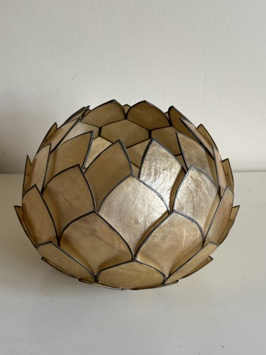 Vintage capiz shell - shell, artichoke