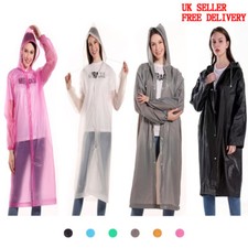 Raincoat Waterproof Poncho Reusable Plastic Adult Camping Festival Rain Coat