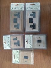 Kilnwood Oak - Double or Single Sockets - Light Switches - Black Inserts