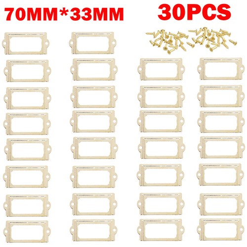 30x 70x33mm metal label holder - 70x33mm,