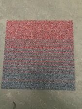 20 x Carpet Tiles 5m2 Box Heavy DUTY Retail Office Flooring GREY + RED STRIPE