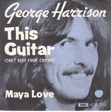 George Harrison This Guitar (Can't Keep From Crying) 7" vinyl Belgium Apple 1976
