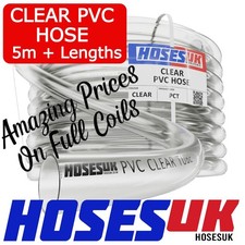 PVC Clear Plastic Flexible Hose Pipe Tube Fuel Oil Air Full Coil Deals Bulk