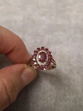 Vintage Large 9ct Gold Ruby
