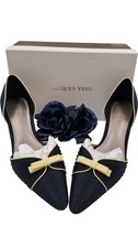 Jacques Vert Navy Kitten Heels