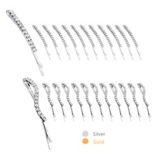 2x Hair Grips Diamante Clips