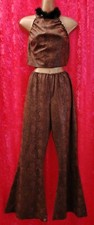 Ladies 1970s Disco 1990s Style Scary Spice Fancy Dress Size S 10 Snakeskin Flare