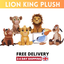 NEW OFFICIAL DISNEY THE LION KING SOFT PLUSH TOYS 12" LICENSED ALL CHARACTERS