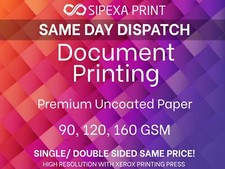 A4 Document, Letterhead Printing, 90gsm, 120gsm, Premium Uncoated Paper