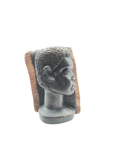 Vintage ebony wood - vintage, bust