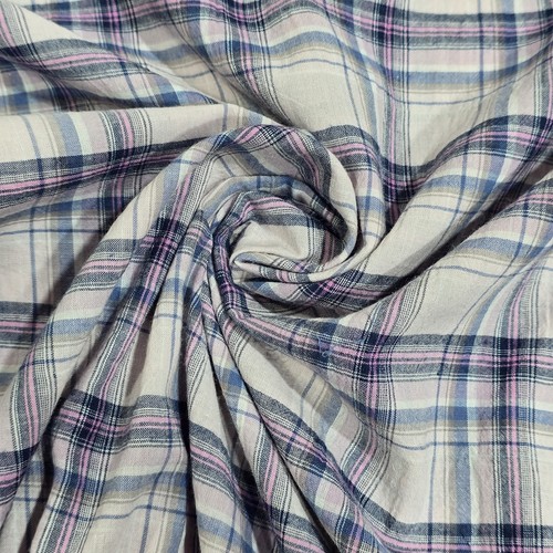Creased crushed cotton dress - creased,