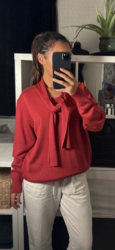 Red italian tie neck - red,