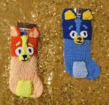 KNITTING PATTERN - Bluey and Bingo inspired Christmas stocking decorations