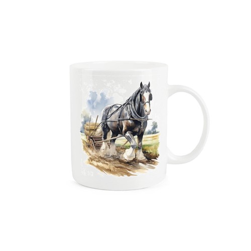 Shire horse mug - shire, watercolour
