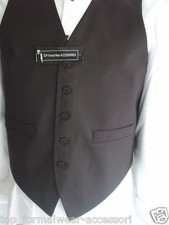  BOYS BLACK Waistcoat Size XXXS -30" Chest + BLACK Bow tie-Page Boy -Christening