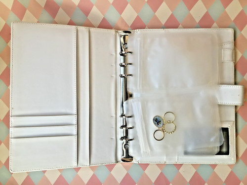 White jewellery storage book - white,