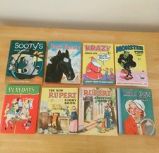 VINTAGE CHILDRENS ANNUALS BOOK BUNDLE 1950s - RUPERT SOOTY BLACK BEAUTY VGC
