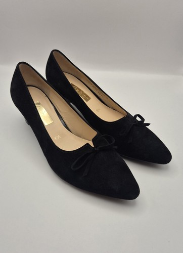 Gabor pearl black suede bow - pearl,