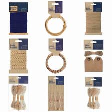 Papermania Jute Trim Kraft Natural Craft Ribbon Wire Tag Cord Tassel Paper Craft