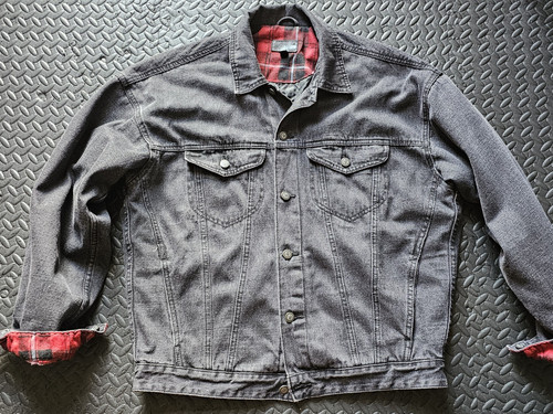 Asos mens grey denim trucker - asos,