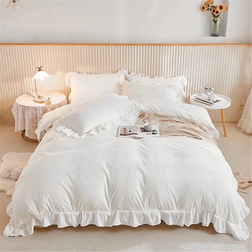 Pieces white ruffle - ruffle, bedding