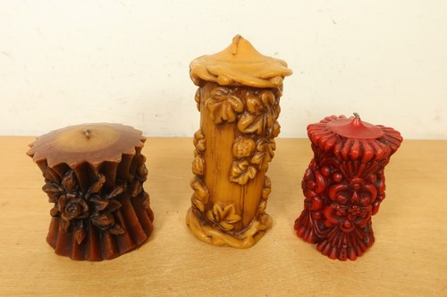 Vintage large candle bundle - bundle, 3d