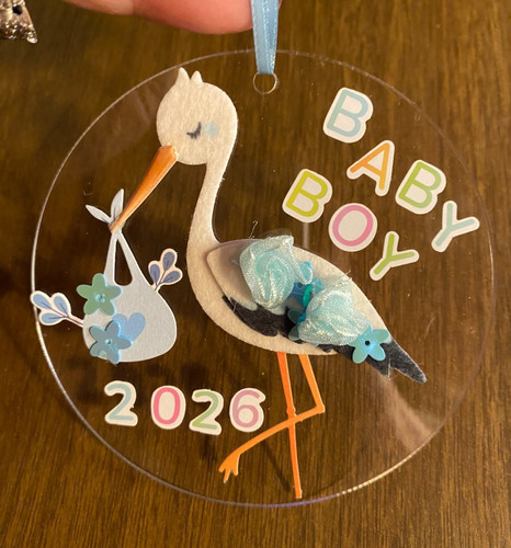 Acrylic baby boy stork - stork, 2026