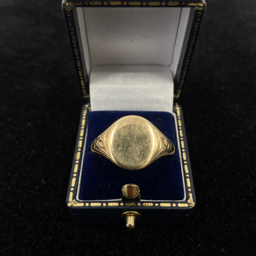 Vintage 9ct gold oval - vintage,