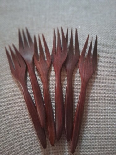 Wooden forks hand carved - wooden, forks,