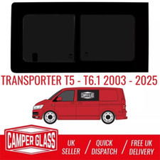 VW Transporter T5-T6.1 Passenger Side Sliding Privacy Tinted Window 2003-2025