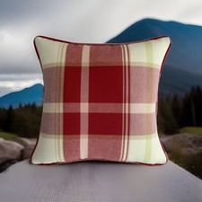 A 16 Inch cushion cover in Laura Ashley Buxton Scarlett Fabric