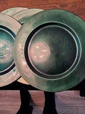 charger plates green 6 number